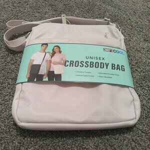 white unisex cross body bag